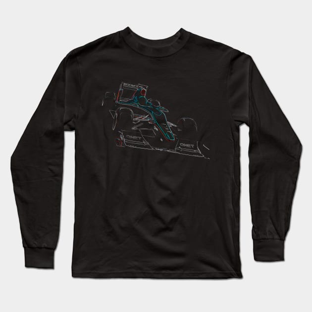 formula one, formula car colored Long Sleeve T-Shirt by hottehue